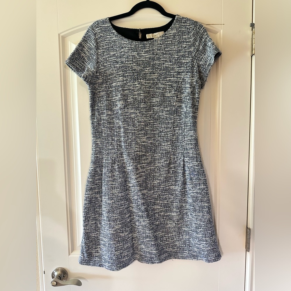 Loft Blue and White Women's Dress